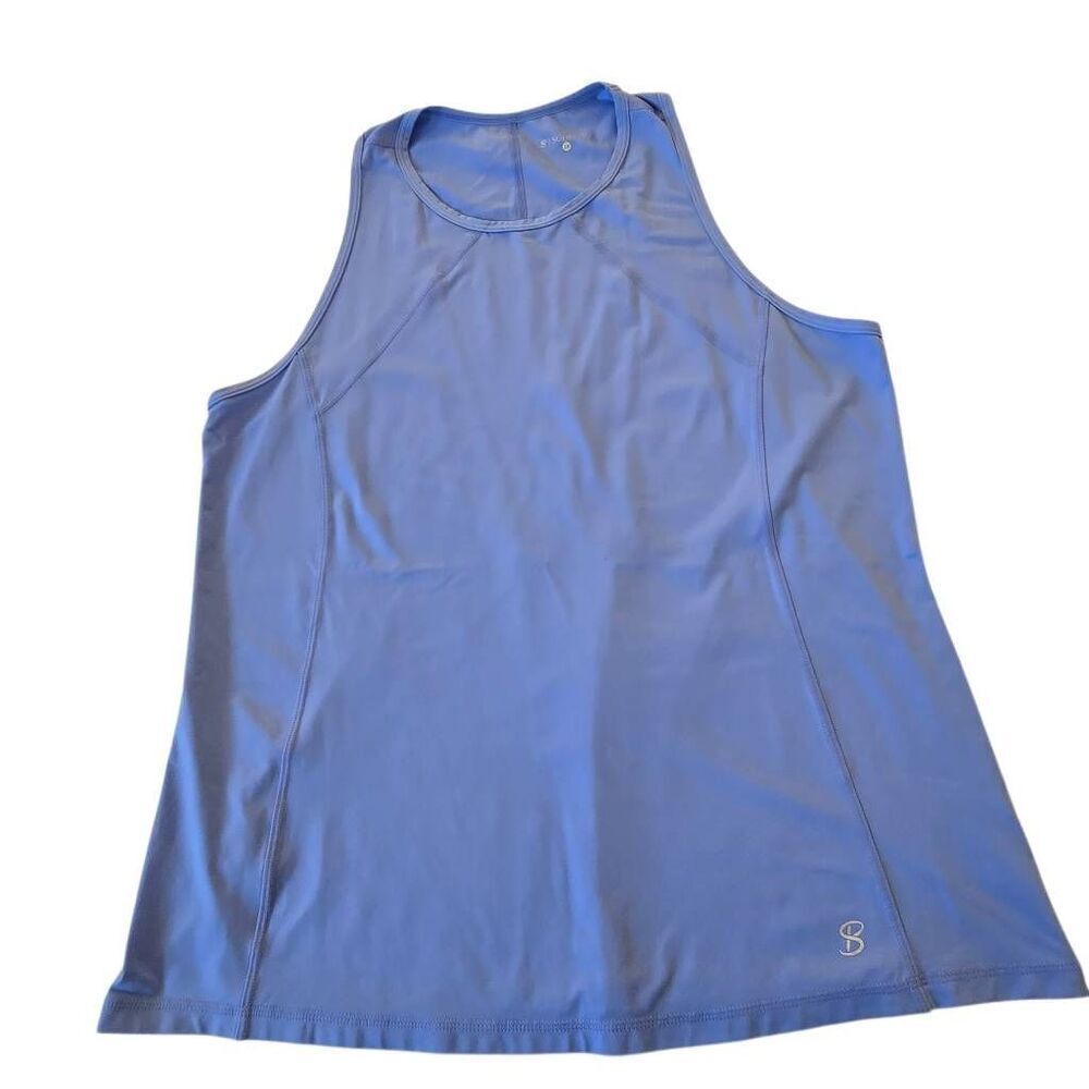 Sofibella Womens Blue Lightweight Athletic Breathable Tank Top Size 2X